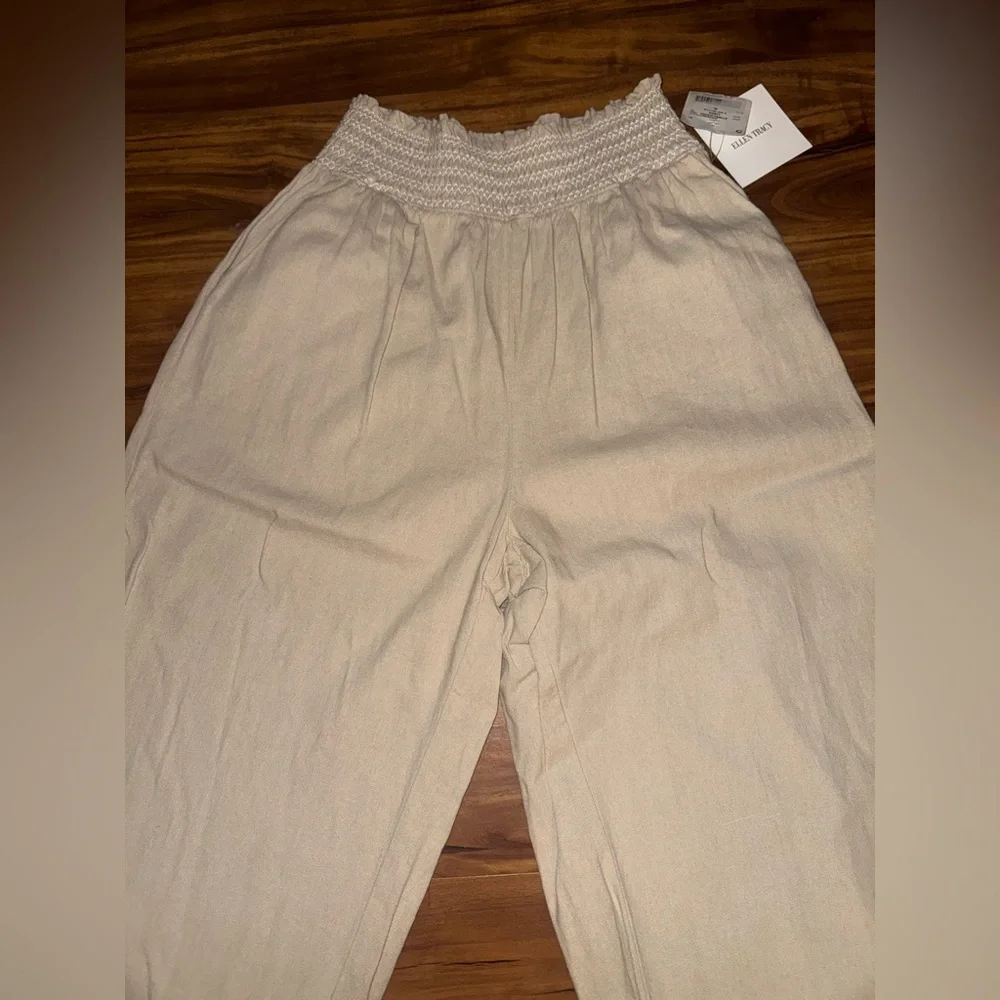 Ellen Tracy Linen blend wide leg pants - Picture 4 of 12